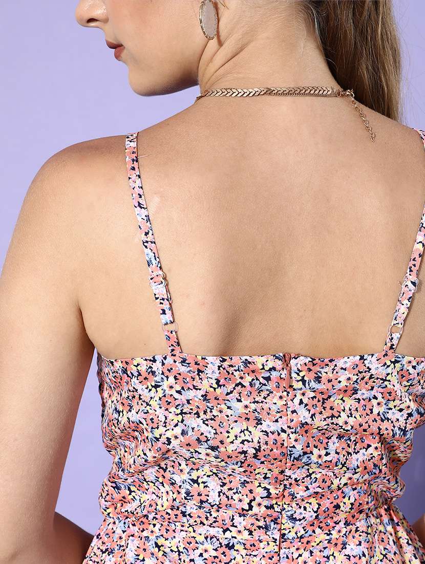 women floral print sleeveless a-line dress - 21728200 - Standard Image - 4