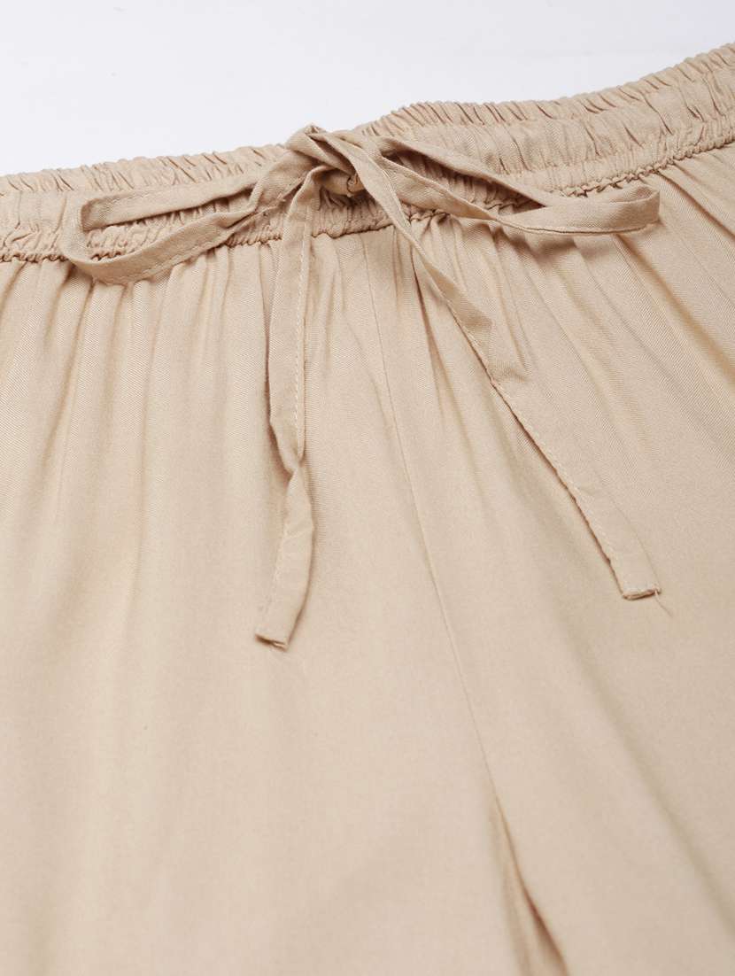 women solid high rise straight palazzo - 21728288 -  Standard Image - 6