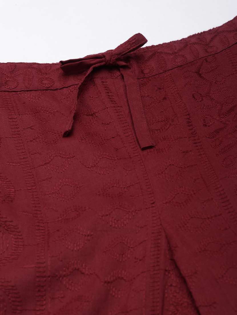 women mid rise embroidered tapered pant - 21728292 -  Standard Image - 6