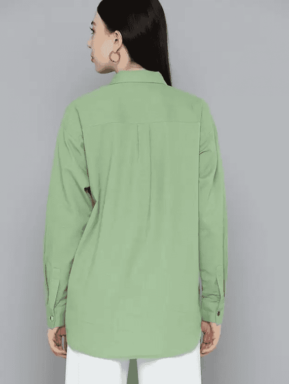 women solid long sleeve shirt - 21728412 -  Standard Image - 1