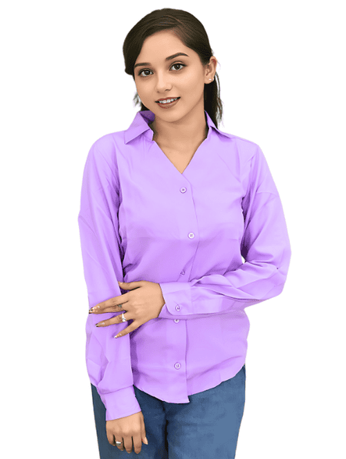 women solid long sleeve shirt - 21728414 -  Standard Image - 0