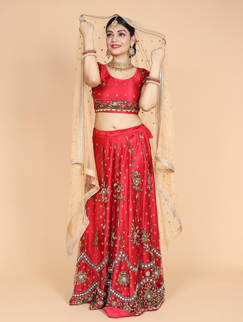 women gold sequin work dupatta - 21728415 -  Zoom Image - 0