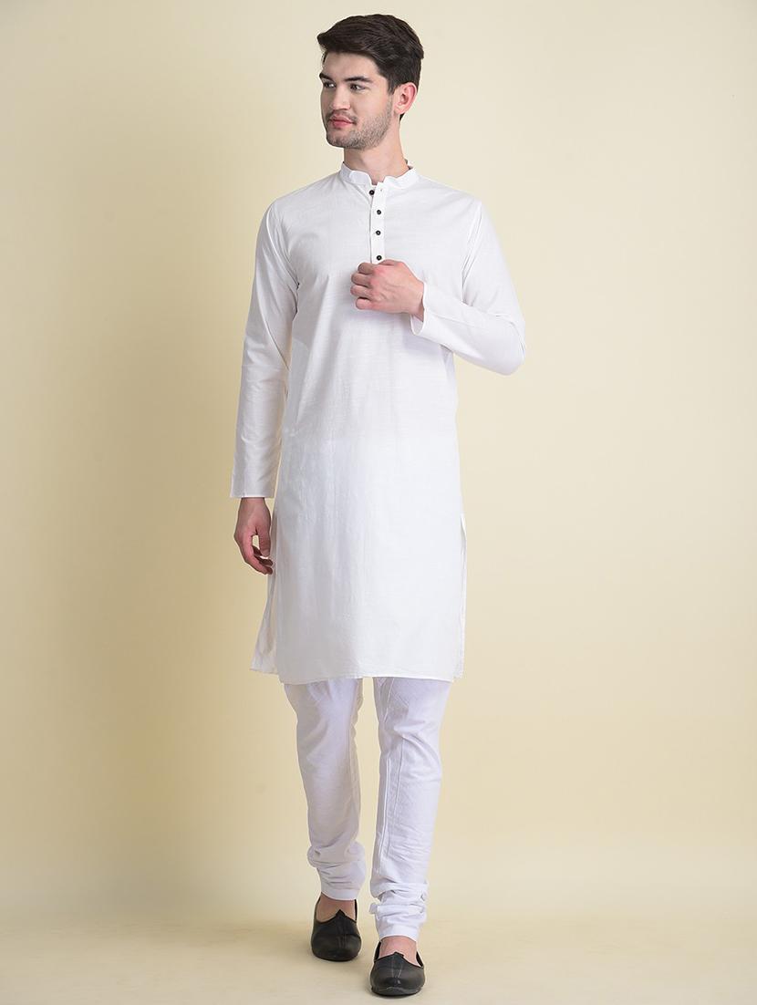 men mandarin neck kurta pyjama with nehru jacket ethnic wear set - 21728466 - Standard Image - 4