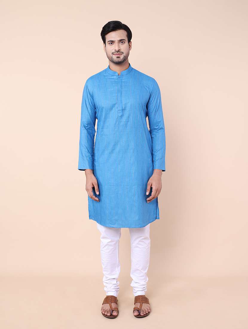 men self design kurta churidar set - 21728494 - Standard Image - 4