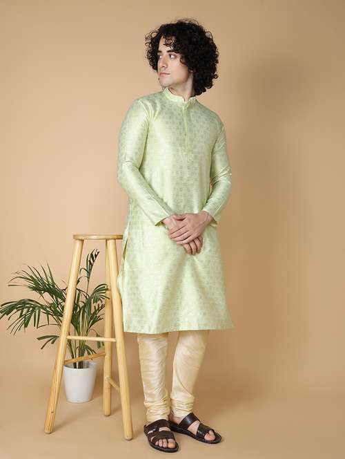 men self design kurta churidar ethnic wear set - 21728541 -  Standard Image - 0