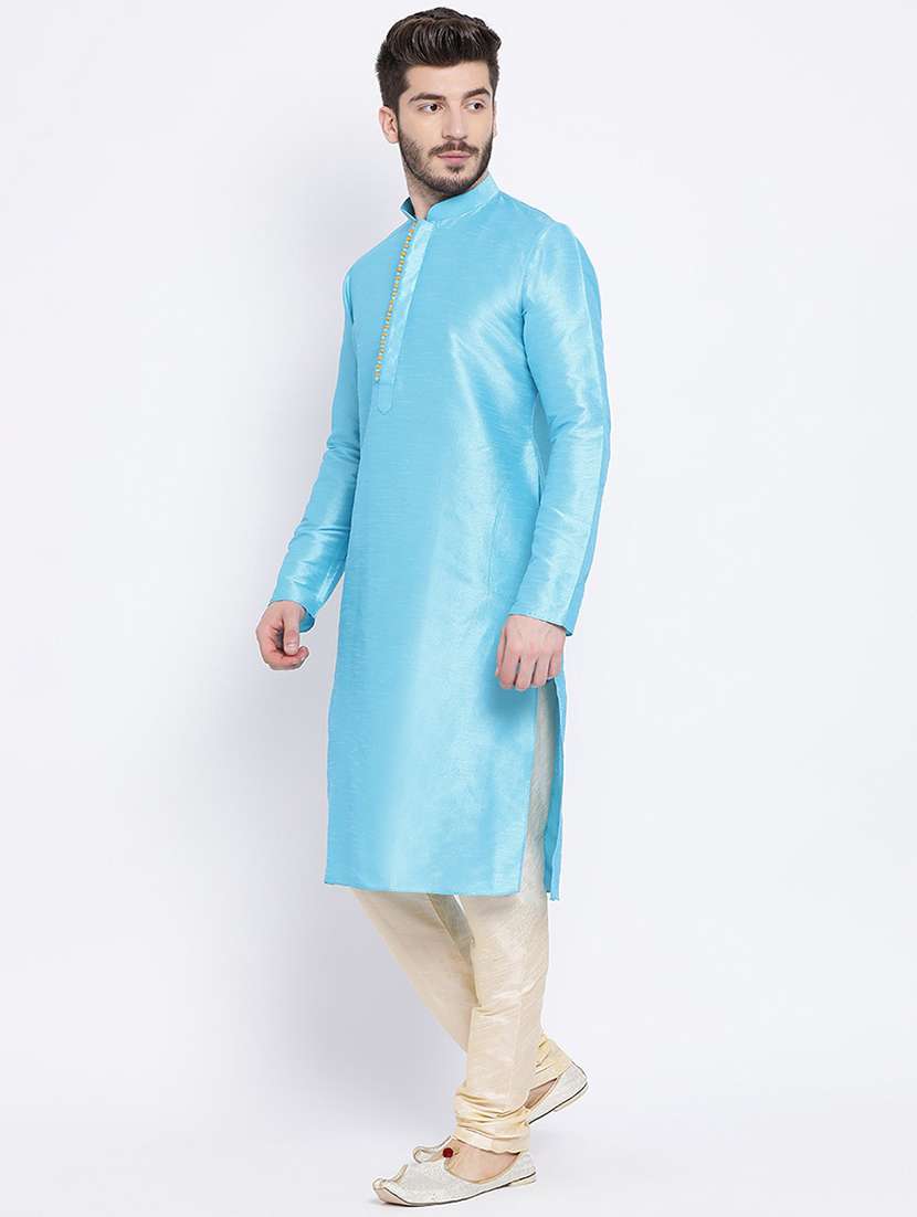 men self designed kurta churidar ethnic wear set - 21728695 -  Standard Image - 1