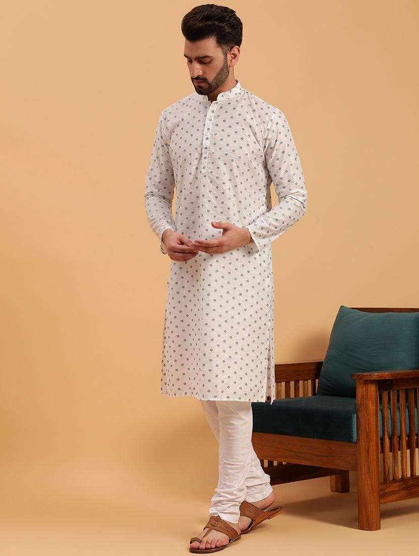 men long sleeve kurta churidar ethnic wear set - 21728713 - Standard Image - 1