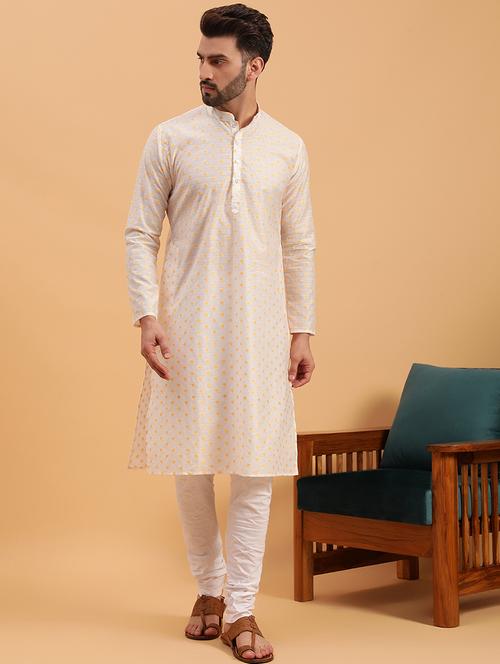 men self designed kurta churidar ethnic wear set - 21728716 - Standard Image - 0