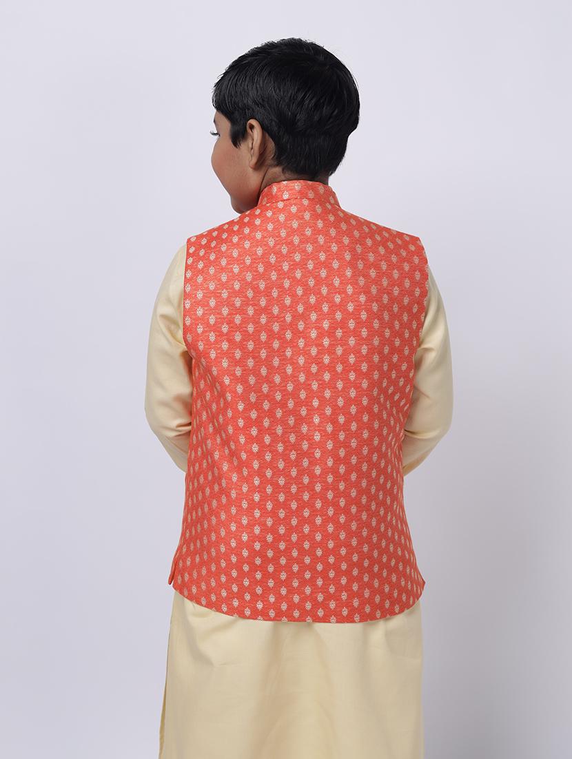 boys self design nehru jacket - 21728744 - Standard Image - 1