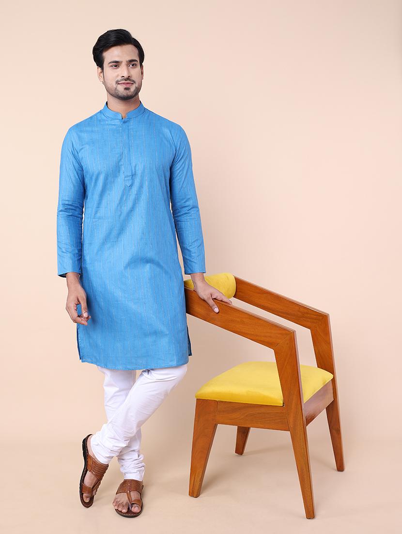 men mandarin neck striped kurta  - 21728795 -  Zoom Image - 0