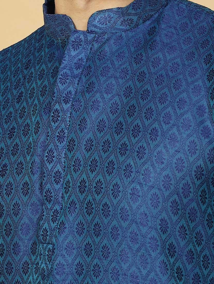 men mandarin neck long sleeve festive wear kurta - 21728806 - Standard Image - 4