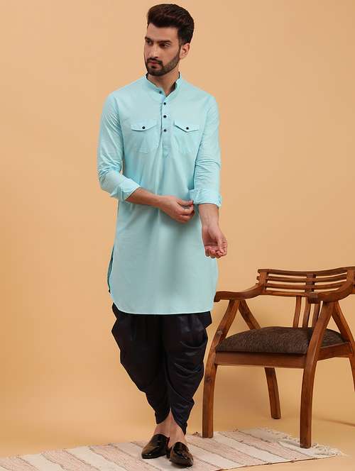 men solid long sleeve kurta - 21728882 - Standard Image - 0