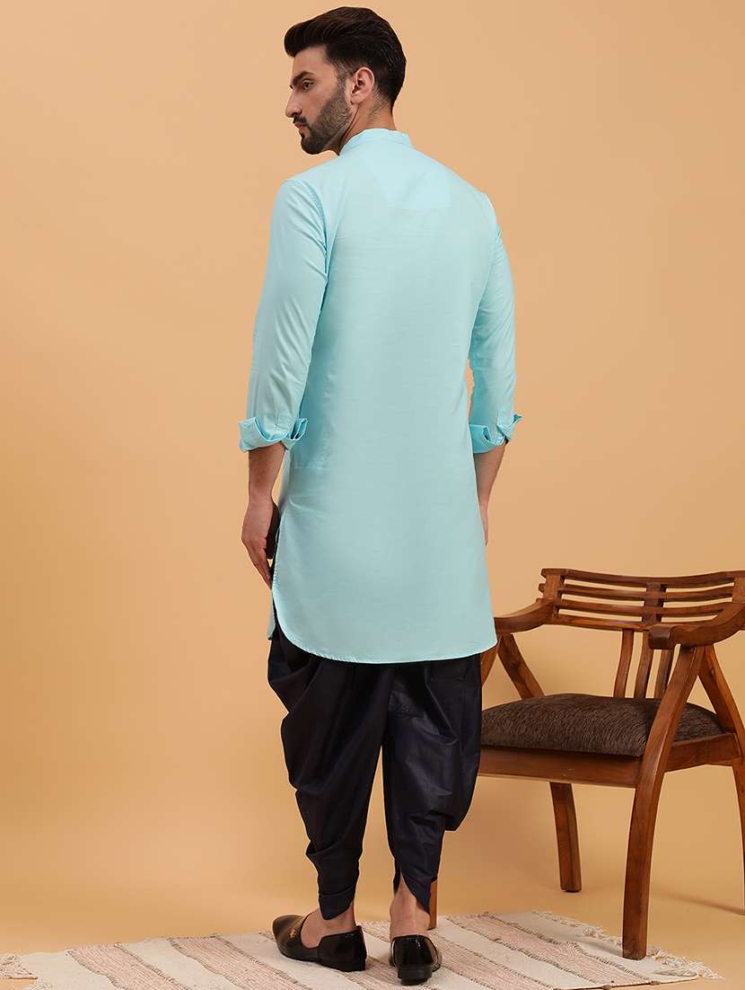 men solid long sleeve kurta - 21728882 - Standard Image - 1