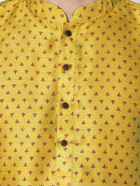 men printed mandarin neck long kurta - 21728898 - Standard Image - 4