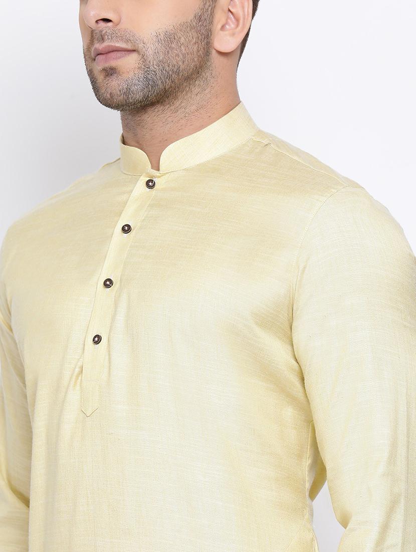 men solid mandarin neck kurta - 21728908 - Standard Image - 4