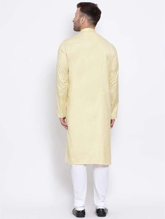 men solid mandarin neck kurta - 21728909 - Standard Image - 1