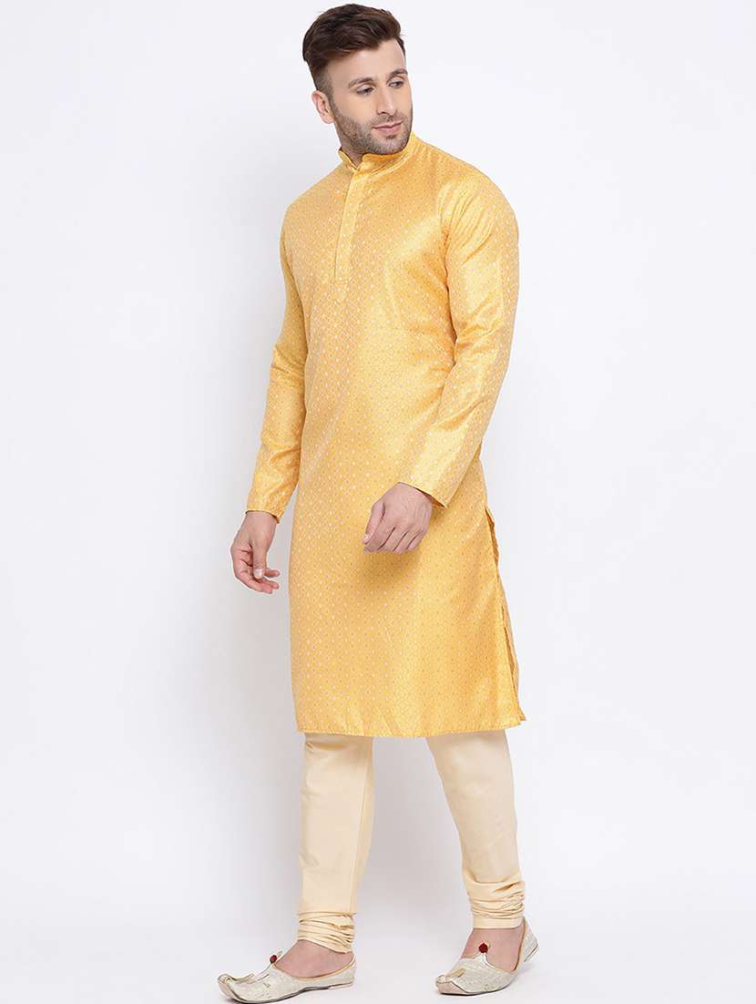 men self design long sleeve kurta  - 21728917 -  Standard Image - 1