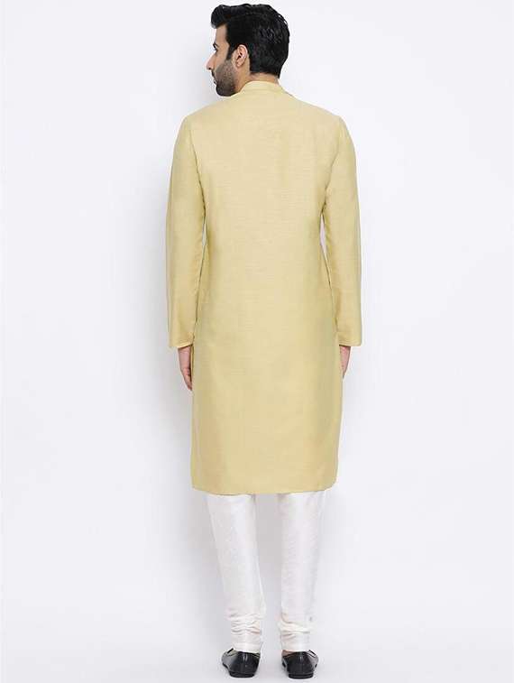men solid overlap neck kurta  - 21728941 -  Standard Image - 1
