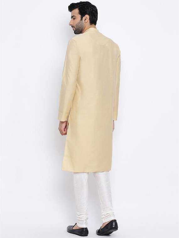 men solid overlap neck kurta  - 21728944 -  Standard Image - 1