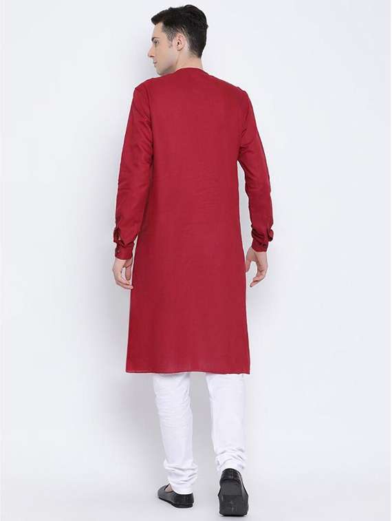 men solid round neck kurta  - 21728945 -  Standard Image - 1
