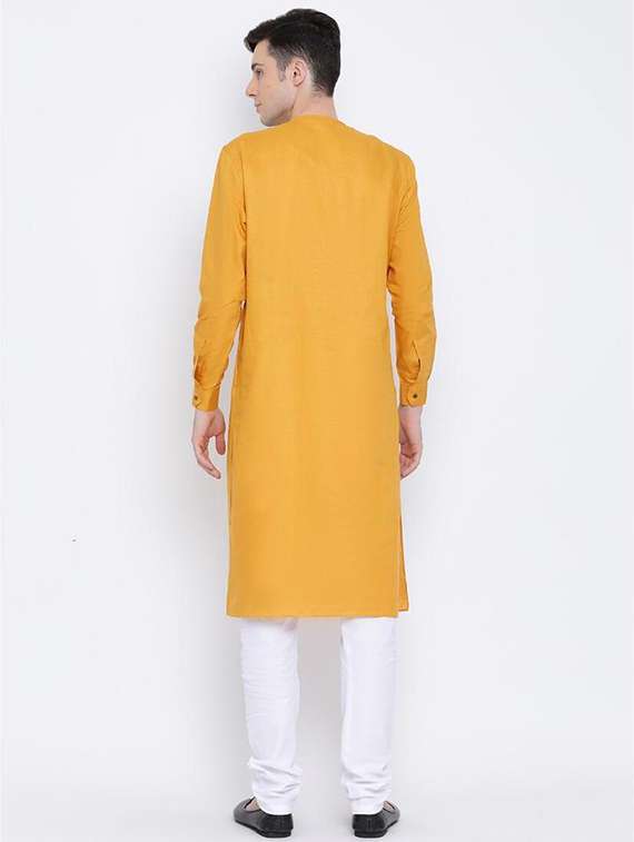 men solid long sleeve kurta  - 21728947 -  Standard Image - 1