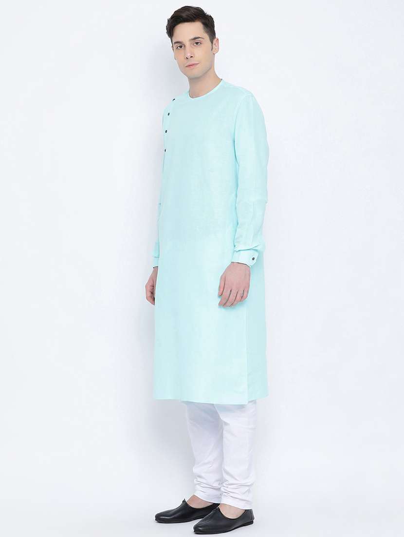 men solid long sleeve kurta  - 21728948 -  Standard Image - 1