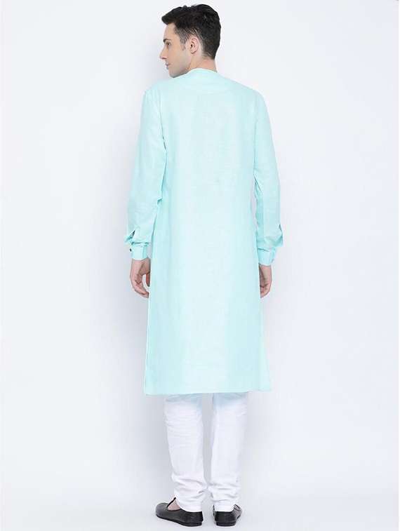 men solid long sleeve kurta - 21728949 - Standard Image - 1