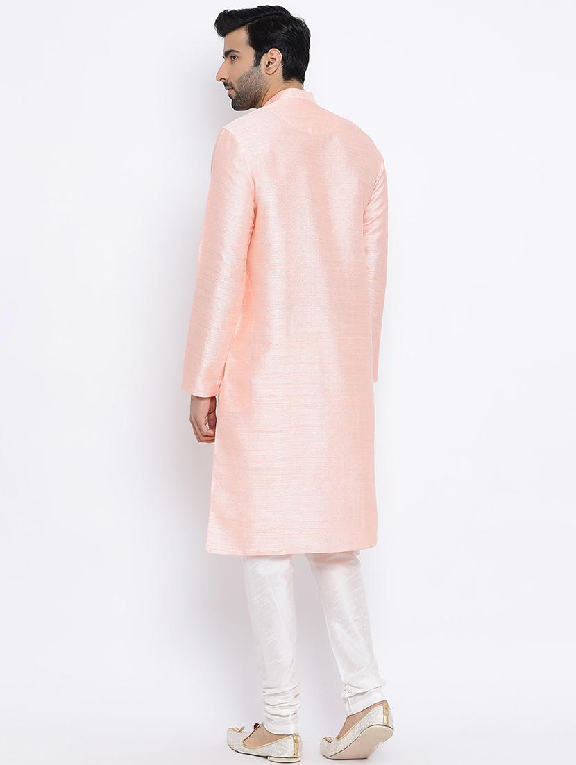 men solid mandarin neck long kurta - 21728958 - Standard Image - 1
