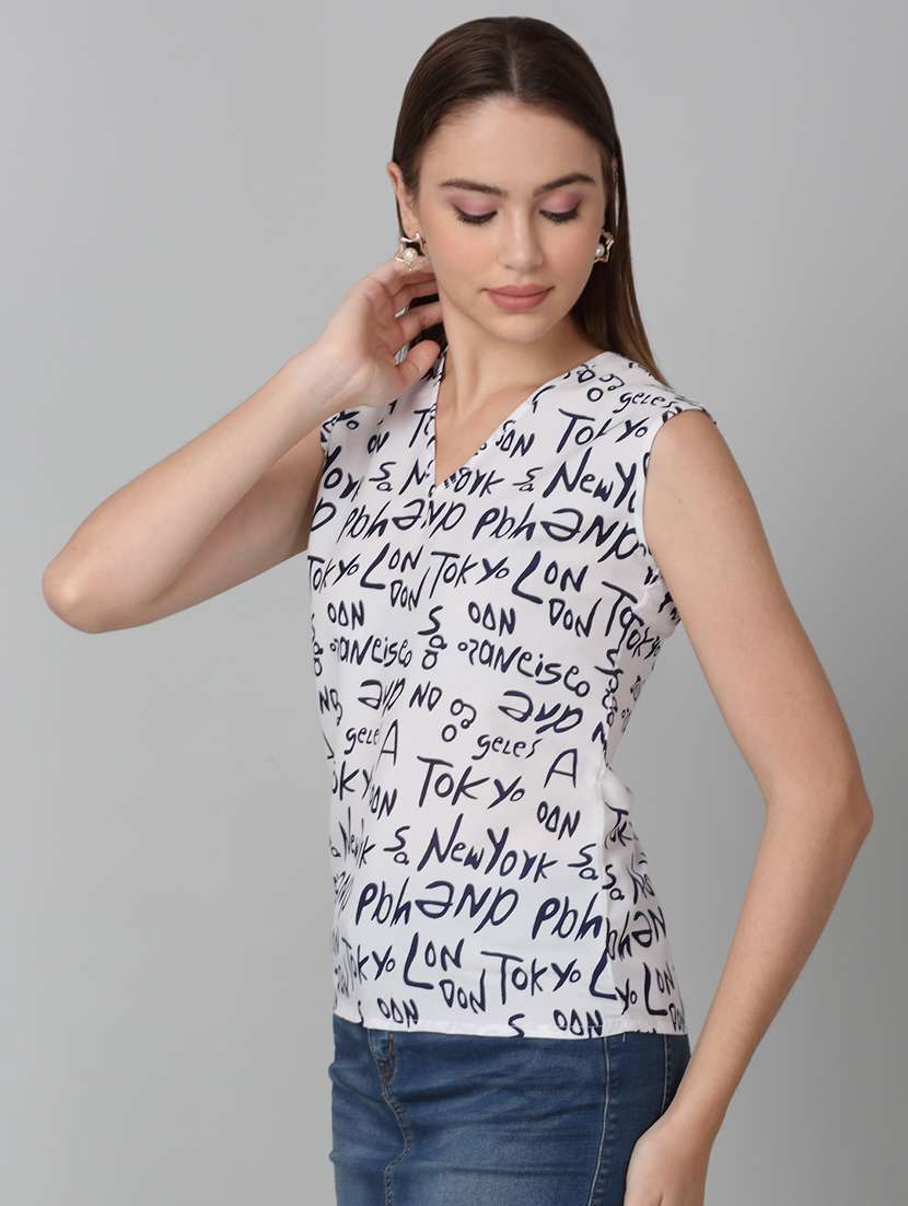 women printed sleeveless top - 21729137 -  Standard Image - 1