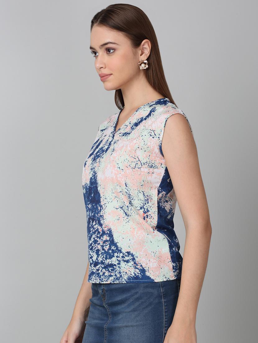 women printed sleeveless top - 21729140 - Standard Image - 1