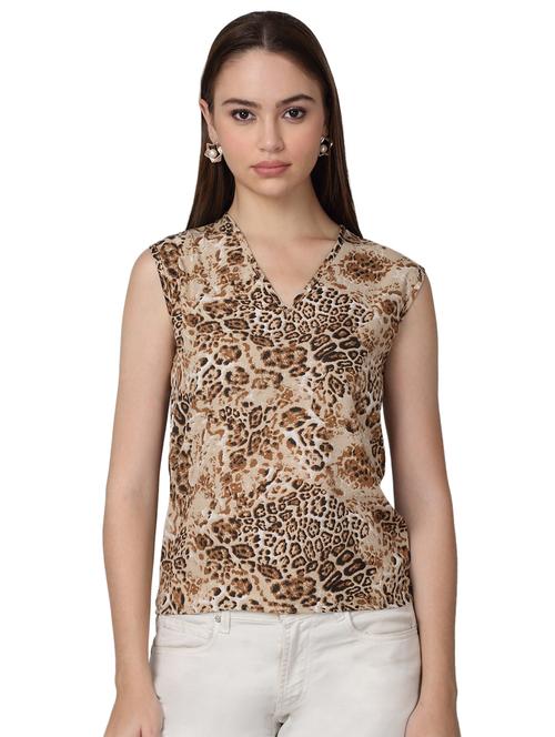women printed sleeveless top - 21729141 - Standard Image - 0