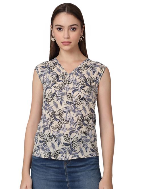 women printed sleeveless top - 21729144 - Standard Image - 0
