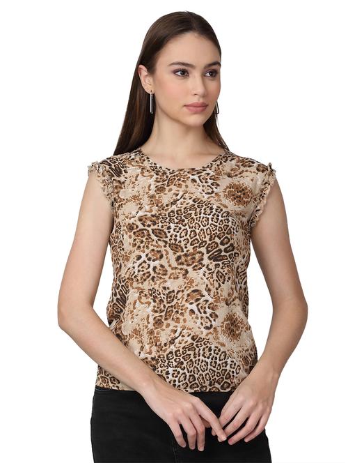 women printed sleeveless top - 21729150 - Standard Image - 0