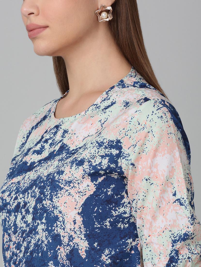 women printed round neck top - 21729164 - Standard Image - 4