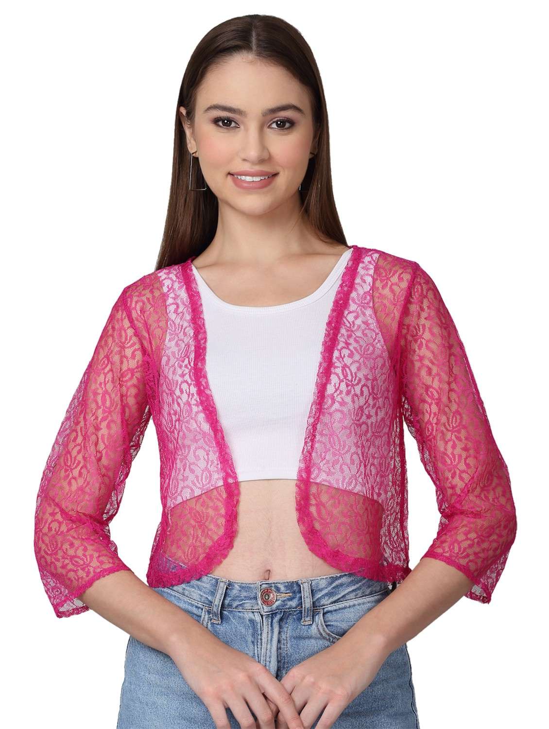 women self design regular shrug