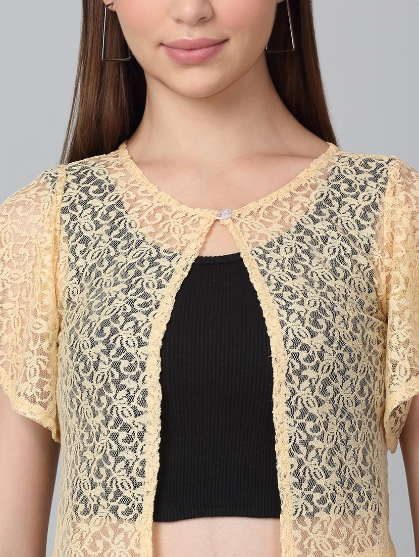 women self design regular shrug - 21729183 - Standard Image - 4