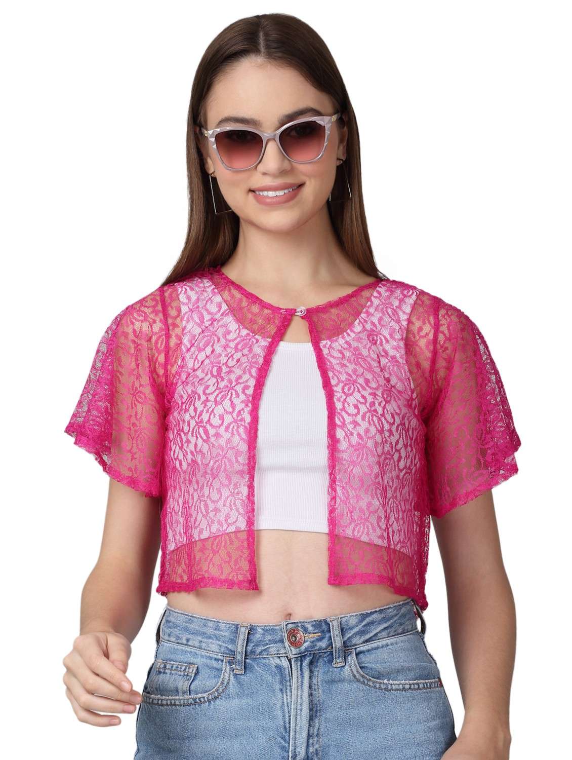 women self design regular shrug