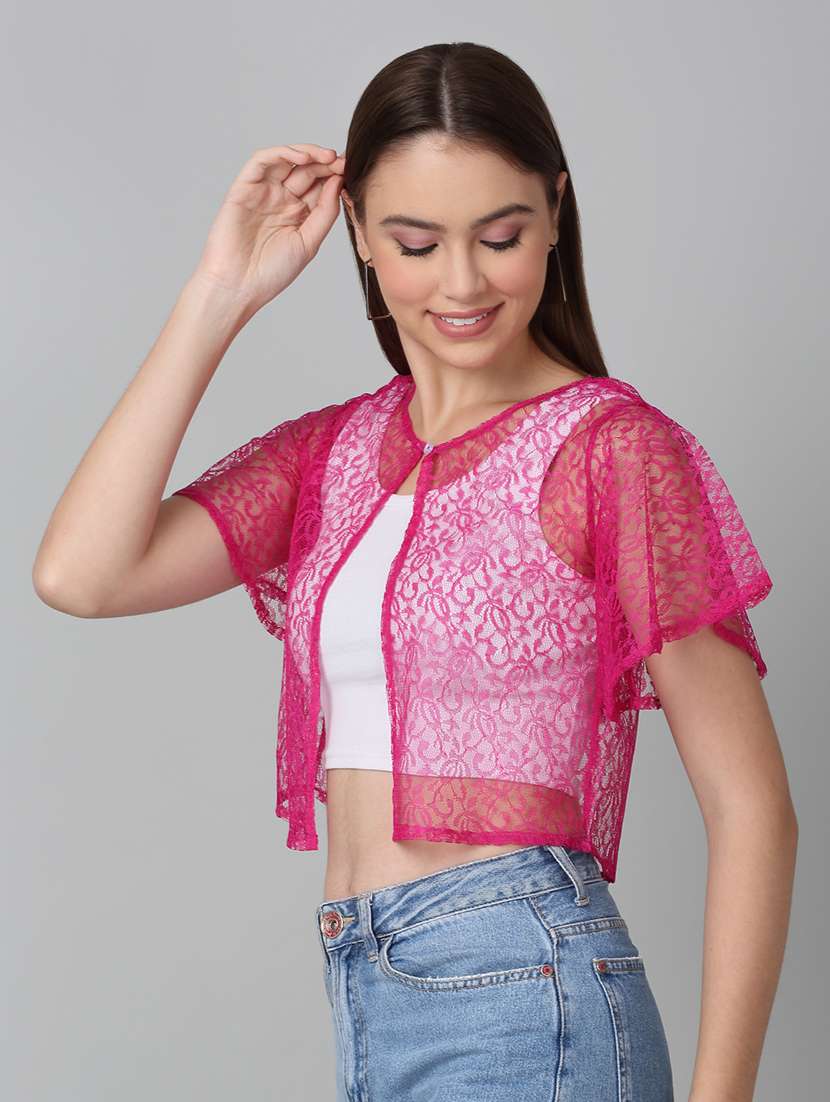 women self design regular shrug - 21729184 -  Standard Image - 1