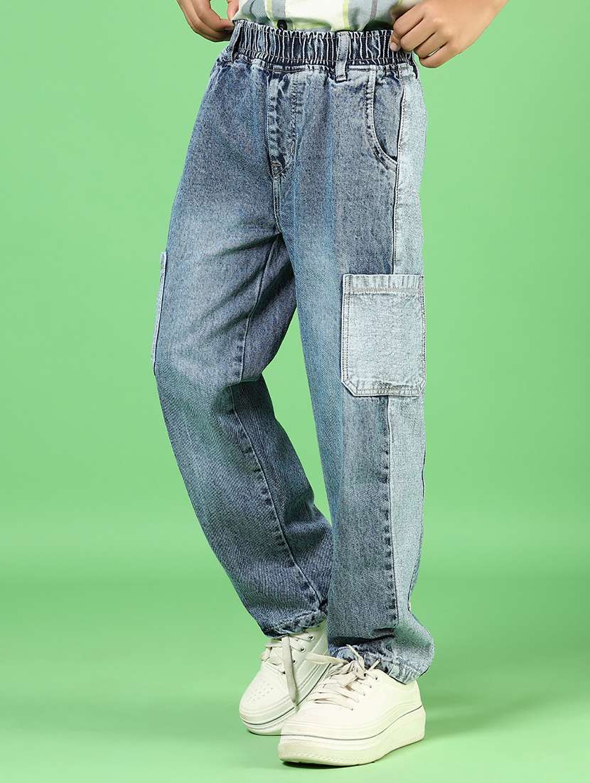 boys light blue mid rise cargo - 21729239 -  Standard Image - 1