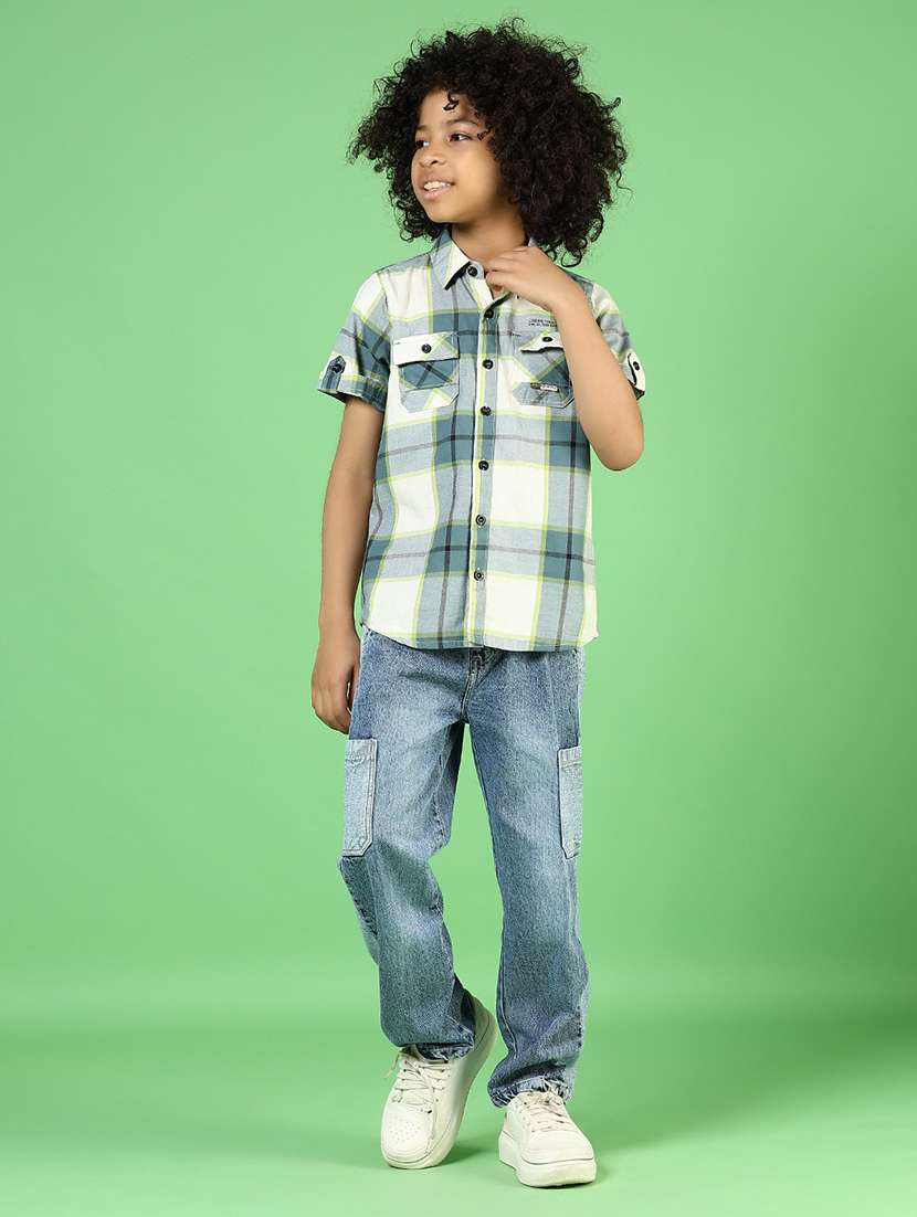 boys light blue mid rise cargo - 21729239 -  Standard Image - 4