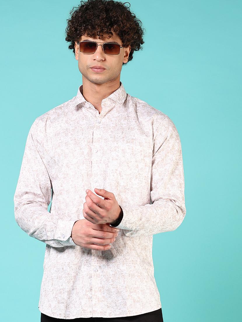 men printed long sleeve regualr fit casual shirt - 21729263 - Standard Image - 1
