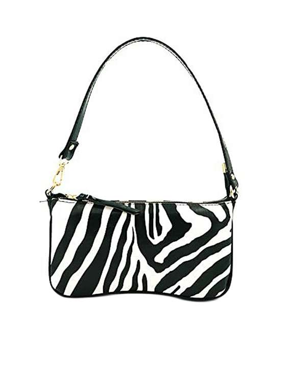 women black animal printed handbag