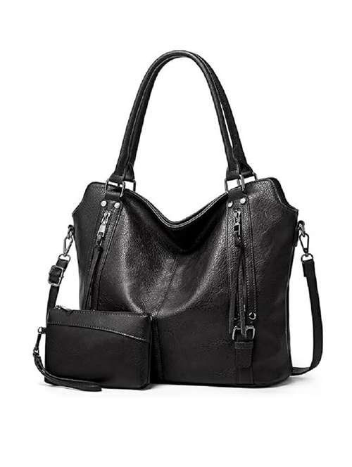 women solid pu leather handbag - 21729586 -  Standard Image - 0