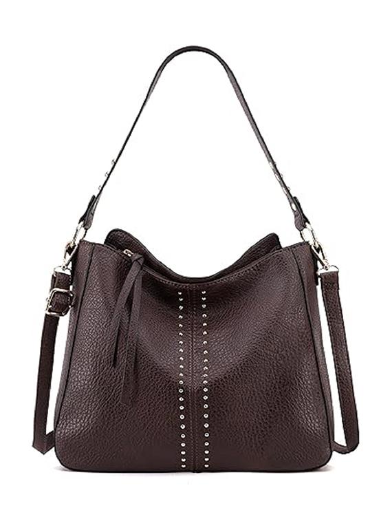 women solid pu leather handbag - 21729594 -  Zoom Image - 0