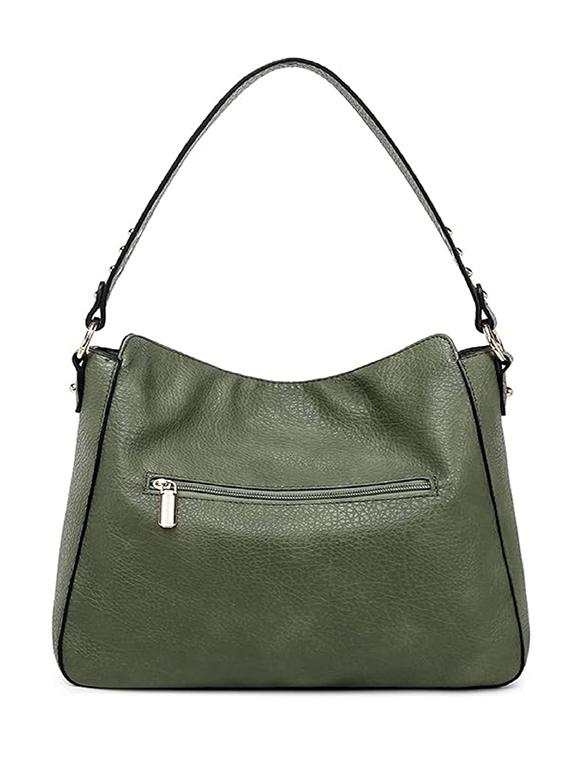 women solid pu leather handbag - 21729597 -  Standard Image - 1
