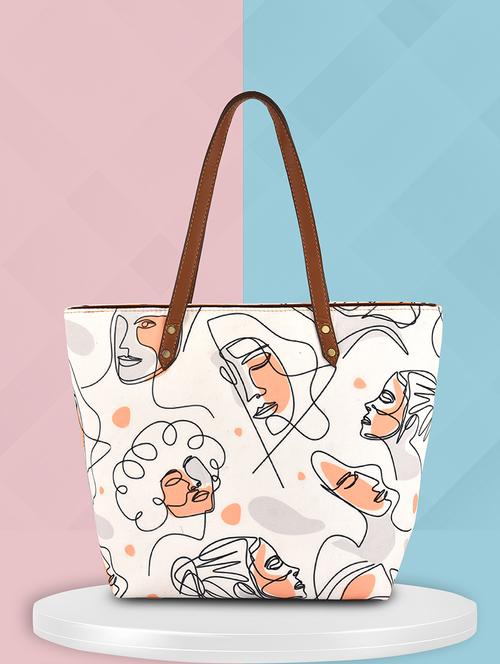 women canvas printed tote bag - 21729606 - Standard Image - 0