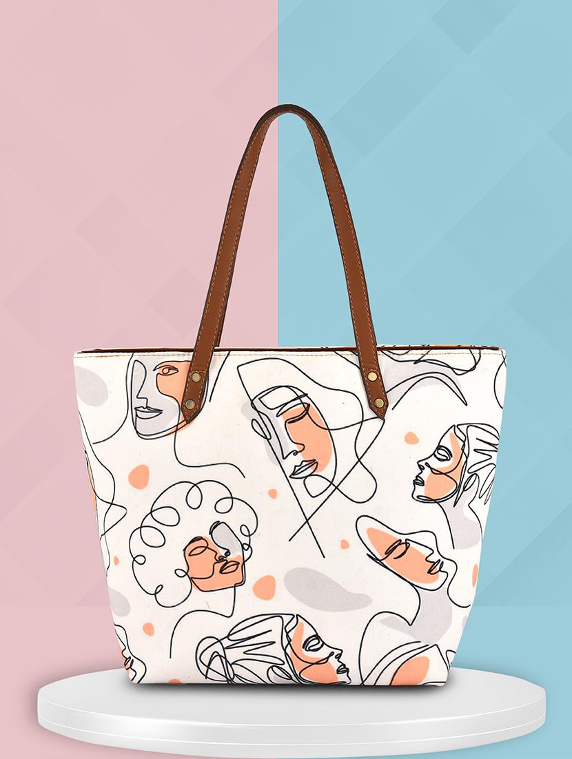 women canvas printed tote bag - 21729606 - Zoom Image - 0