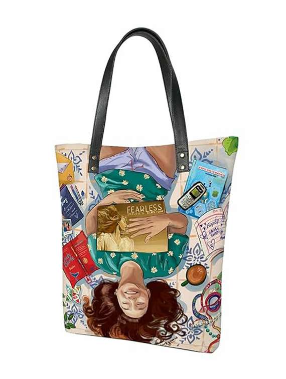 women printed tote bag