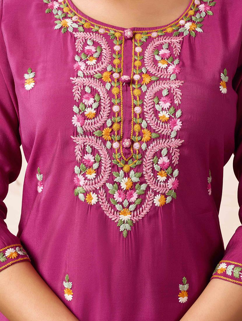 women embroidered kurta pant set with duaptta - 21729653 - Standard Image - 4