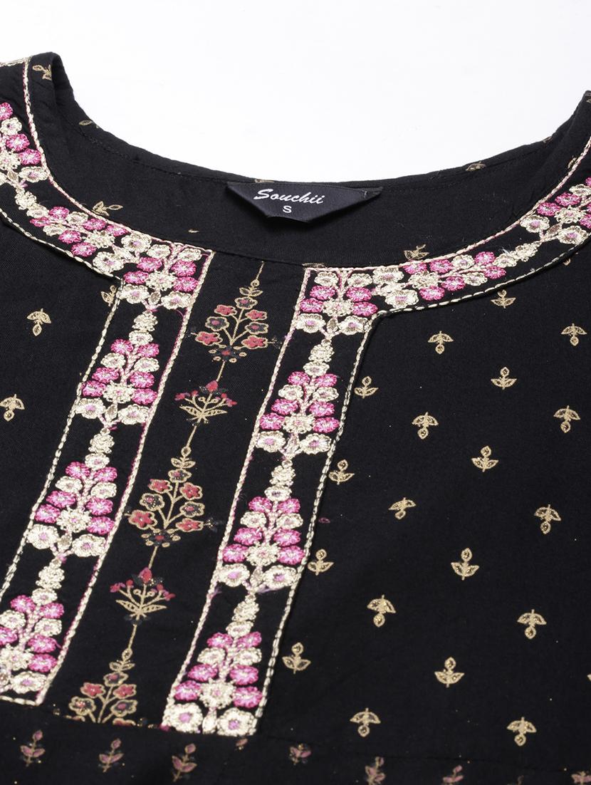 women round neck printed anarkali kurta - 21729700 - Standard Image - 6